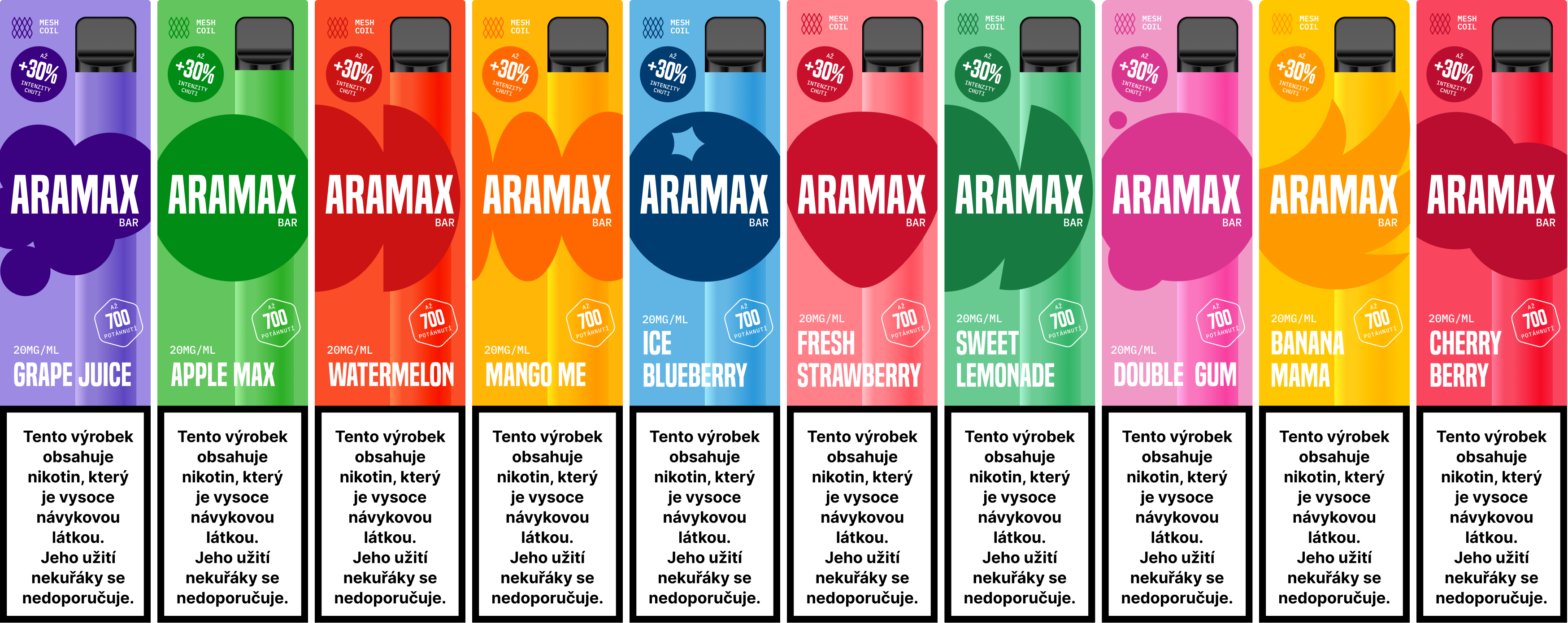 Aramax Bar Disposable CZ Product Range